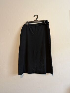 Nine West Black Midi Skirt with Side Buckle